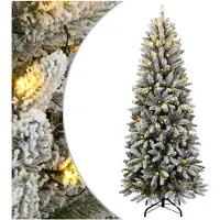 vidaXL Kunstkerstboom met 300 LED's en sneeuw 210 cm