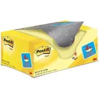Post-It Value Pack: Notes, Canary Yellow, 38 x 51 mm, 100 Blaadjes/Blok, 16 Blokken + 4 GRATIS