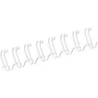 Fellowes bindring - metalen bindruggen - 12 mm - tot 100 vel - 34-rings - A4 - wit - 100 stuks