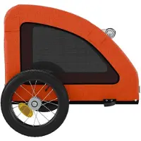 vidaXL Hondenfietstrailer oxford stof en ijzer oranje