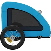 vidaXL Hondenfietstrailer oxford stof en ijzer blauw