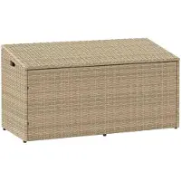 vidaXL Tuinbox beige 110x50x58 cm poly rattan