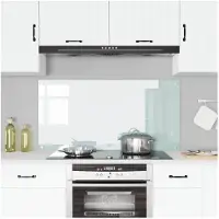 vidaXL Keukenachterwand Wit 120 x 60 cm gehard glas