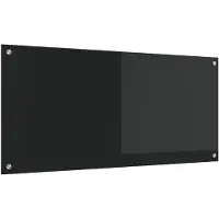 vidaXL Keukenachterwand Zwart 110 x 50 cm gehard glas
