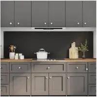 vidaXL Keukenachterwand 2 st Zwart 100 x 60 cm gehard glas