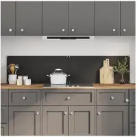 vidaXL Keukenachterwand 2 st Zwart 90 x 40 cm gehard glas