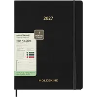 Moleskine 15 Maanden Agenda - 2027 - Essential Planner - Wekelijks - Verticaal - XXL - Zwart