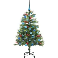 vidaXL Kunstkerstboom 150 LED's Warmwit PVC en Metalen Groen