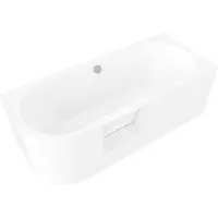 Polysan Portas R-vormig asymmetrisch bad met deur, 170x75x60cm, wit