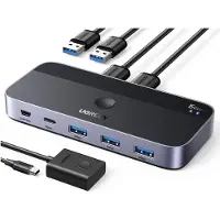 UGREEN Usb 3.0 2-In-4 Schakelaar Voor Computer/Laptop Met Dubbele Bediening