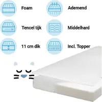 ZZZOO Matras Ledikant + Topper 60x120 Airgosafe Panter