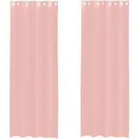 vidaXL Gordijnen Voile met doorvoertules 2 st 140x260 cm roze