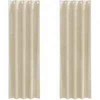 vidaXL Gordijnen 2 st Crèmekleurig 140 x 225 cm fluweel