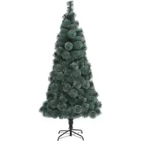 vidaXL Kunstkerstboom met standaard 150 cm PET groen