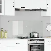 vidaXL Keukenachterwand Doorzichtig 120 x 50 cm gehard glas