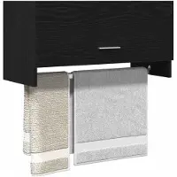 vidaXL Garderobekast, zwart, eikenlook, 70 x 32,5 x 35 cm