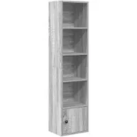 vidaXL Boekenkast 31x24x127 cm bewerkt hout grijs sonoma eikenkleurig