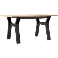 vidaXL - Salontafel - Y-frame - 80x50x40 - cm - massief - grenenhout - en - staal