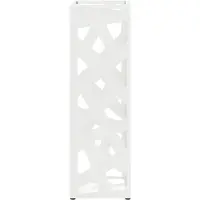 vidaXL Regen Paraplu Stand met opslag Wit 15,5 x 15,5 x 49 cm Staal