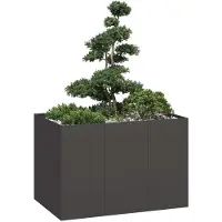 vidaXL Plantenbak 120x80x80 cm staal zwart