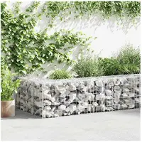 vidaXL Schanskorfmuur met deksels 900x50x50 cm gegalvaniseerd staal
