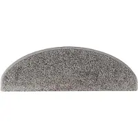 vidaXL Trapmatten 10 st 65x21x4 cm Grijs Halfrond Groot