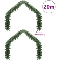 vidaXL Kerstkrans 2 st Groen 20 m PVC
