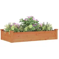 vidaXL Plantenbak verhoogd met voering 120x60x25 cm vurenhout bruin
