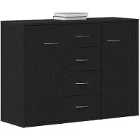 vidaXL Dressoir 88x30x64 cm bewerkt hout zwart eikenkleurig