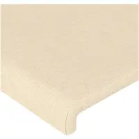 vidaXL Hoofdbord met randen 183x16x78/88 cm stof crèmekleurig