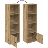 vidaXL Boekenkast 31x24x102 cm bewerkt hout artisanaal eikenkleurig