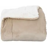 vidaXL plaid Beige 150 x 200 cm 1.64 kg Fleece
