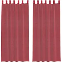 vidaXL Gordijnen met lussen 2 st 140x245 cm wijnrood