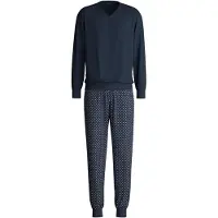 Calida Pyjama lang marine / saffier / lichtblauw