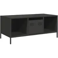 vidaXL Salontafel 101,5x50x43,5 cm koudgewalst staal zwart