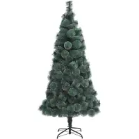 vidaXL Kunstkerstboom met standaard 120 cm PET groen