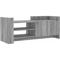 vidaXL Tv-meubel 100x35x40 cm bewerkt hout grijs sonoma eikenkleurig