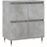 vidaXL Dressoir 60x35x70 cm bewerkt hout betongrijs