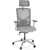 Hjh OFFICE BRETON PRO W - Professionele bureaustoel Grijs