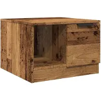 vidaXL Salontafel 50x50x36 cm bewerkt hout oud houtkleurig