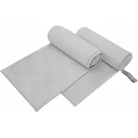 vidaXL Sporthanddoeken 2 st Grijs 200 x 100 cm