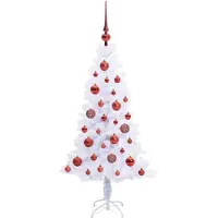vidaXL Kunstkerstboom met 150 LED Wit 120 cm PVC en Staal