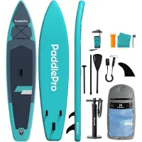 LifeGoods SUP Board – Incl. Accessoires – max. 165 kg – 365 x 81 x 15 cm – Turquoise