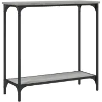 vidaXL Wandtafel 75x30,5x75 cm bewerkt hout grijs sonoma
