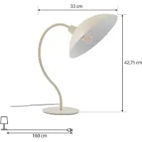 LUCANDE Tafellampe , Arvadon, Beige, Woonkamer, Metaal, Modern