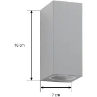 LUCANDE Buitenverlichting , Xava, dimbare, Grijs, Balkon, Aluminium, Modern