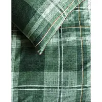 Rivièra Maison Kussensloop Tartan Check Groen 60x70 cm