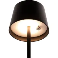 Securit - Tafellamp Oplaadbaar - Monte-Carlo | 8-10 hrs Brandduur | Dimbaar | Draadloos | 22cm | Zwart