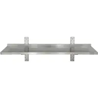HCB - Professionele Wandschap van metaal - Wandschap - RVS / INOX - Muurplank - wandplank - Horeca - 30x120x4 cm (DxBxH) - 15 kg - 8288