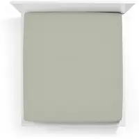 Bella Donna Hoeslaken Jersey Eenpersoons grijsgroen-0633 70/190-80/220